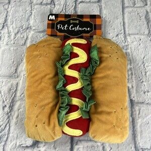 Halloween HOT DOG Pet Dog Costume Medium 14-16" Length x 21" Girth !!!NEW!!!